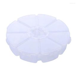 Jewellery Pouches 1 8-Slot Transparent Round Storage Box Diamond Cosmetic Accessory Tool