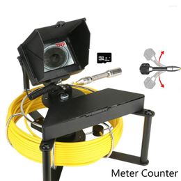 Sewer Pipe Inspection Camera With Meter Counter 16GB DVR Drain Industrial Endoscope IP68 5600MHA Battery 4.3inch