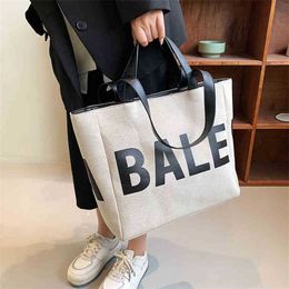 Bags Tot bag female 2022 new style fashionable letter shoulder simple trend portable Purses