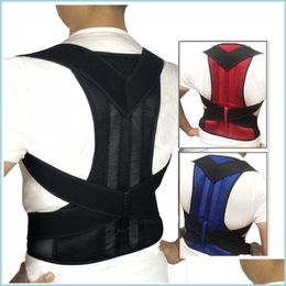 Body Braces Supports Back Waist Posture Corrector Adjustable Adt Correction Belt Trainer Shoder Lumbar Brace Spine Support Belts V Dhy9H