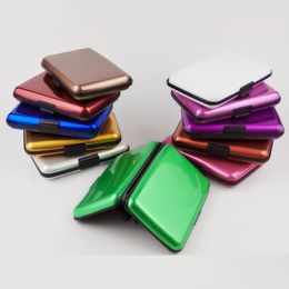 Aluminium Metal Crard Holder Coloured Card Pocket Case Waterproof Business ID Credit Cards Wallet Holder for Men and Women DLH151