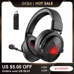 5.8GHz Wireless Headphones E910 Gaming Headset With Microphone/ENC/7.1 Surround/Low Latency Gamer For PS4/PS5/PC/TV