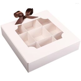 Gift Wrap 10pcs Macaron Cupcake Boxes Puff Cake Chocolate Pudding Dessert Packing For Bakery Wedding Party Festival Favours