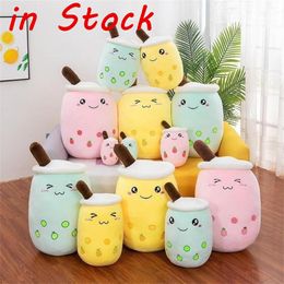 DHL Plush Animal 24cm Milk Tea Plushs Party Favour Toy Plushie Brewed Animals Stuffed Cartoon Cylindrical Body Pillows Cup Shaped Pillow