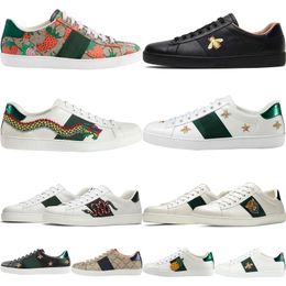 Designer Casual Shoes Ace Sneakers Bee Snake Leather Embroidered Black men Tiger Chaussures interlocking White Shoe Walking Sports Platform Trainers