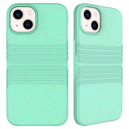 Full Degradation Wheat Straw Phone Cases for Apple Iphone 14 Pro Max 13 12 11 XS XR 8 7 6 Plus Environmental Recyclable Protection Covers