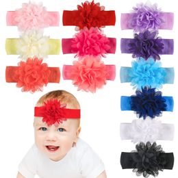 Baby Headbands European And American Foreign Trade Children's Hairband Girl Mesh Adjustable Stereoscopic head Guard Flowers Cute Baby Hair Accessories