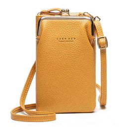 Evening bags Fashion Small Crossbody Bags Women Mini Pu Leather Shoulder Messenger For Girls Yellow Bolsas Ladies Phone Wallet Zipper Flap 220623