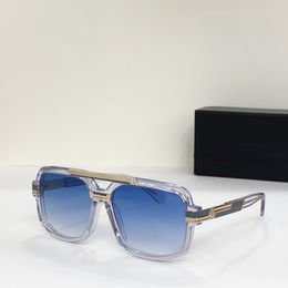 Men Pilot Sunglasses 8042 Crystal Gold Blue Gradient Germany Hip Hop Glasses Sunnies Summer outdoor UV400 Eyewear with Box