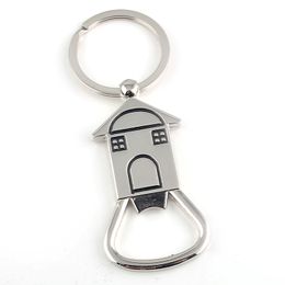 Creative House Bottle Opener Keychain Metal Opener Pendant Keyring Kitchen Tool