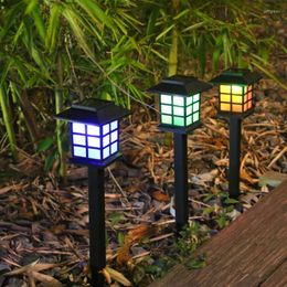 2/4/6/8/10pcs Led Solar Pathway Lights Waterproof Outdoor Lamp For Garden Landscape Yard Patio Driveway Walkway Lighting