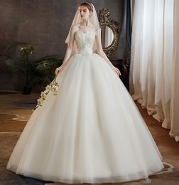 2023 new pattern sweetheart beads sequins and pearls handmade wedding gown super elegant and luxury strapless dress