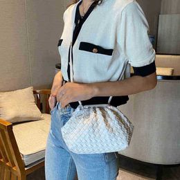 Evening bags Ladies Weave Bag Soft Leather Crossbody Shoulder s For Women 2022 Fashion Female Handbag and Purse Lady Hobo 220623