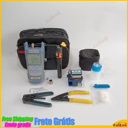 Fiber Optic Equipment Canlink FTTH Tool Kit With Cleaver -70- 10dBm Optical Power Meter Visual Fault Locator 10mw