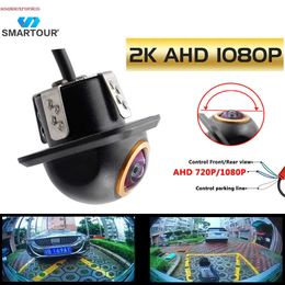 New AHD 2K CCD 180 Degree Fish Eye Lens Car Rear Side Camera With Front View Wide KT Backup Reversing Camera Night