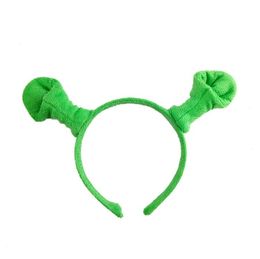 Party Supplies Shrek Hairpin Ears Headband Head Circle Halloween Children Adult Show Hair Hoop Party Costume SN36