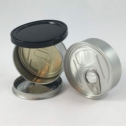 100ML Food Storage Jars Caviar Sardine Beef Coffee Dry Herb Bottle Easy Open Ring Pull Empty Tuna Tin Cans Press In Bottom With Lid Smell Proof Packing Bottles DH97