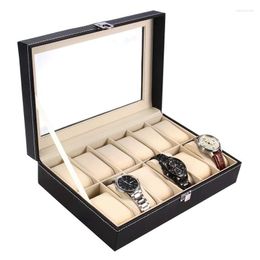 Watch Boxes Storage Large Space PU Leather Quartz Organizer Case Smart Quality Holder Display Stand Men Women Gifts