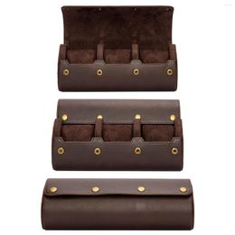 Jewelry Pouches Luxury Watch Roll Box 3 Slots Leather Case Holder For Men Women Watches Organizer Display Bracelet Gift Storage