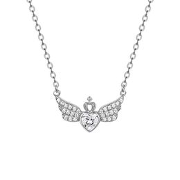 Angel's Wings Halskette für weibliche Schmuckkollektion Fashion Crown Design Clear Cystal