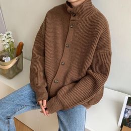 Men's Sweaters Winter Cardigan Sweater Men&#39;s Warm Fashion Casual Knitted Jacket Men Korean Loose Turtleneck Coat Mens Clothes