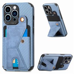 Multi Function Phone Cases Card Multi-Angle Bracket Card Bag Magnetic Suction PU Protective Cover For iphone 14 Plus 13 12 11 Pro Max XR X 8 7 Anti Drop Shockproof