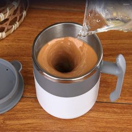 Mugs Automatic Self Stirring Mug Coffee Milk Fruits Mixing Cup Electric Stainless Steel Lazy Rotating Magnetic