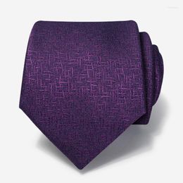 Bow Ties 2022 Fashion Tie For Men Korean Style Formal Casual Dark Purple 8CM Wide Zipper Necktie Gift Box Designer Brand Cravat