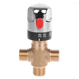 Bath Accessory Set Solid Brass G1/2 Male 3 Way Thermostatic Mixing Valve Shower Water Temperature Control