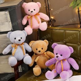 22cm Lovely Teddy Bear Plush Toys Stuffed Bear with bow-knot Doll Kids Birthday Gift for Girls Valentine's Day