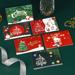 Christmas Greeting Cards Personalized Merry Christmas Gift Card Xmas Blessing Envelope Santa Claus Year Postcards