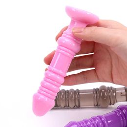 Sex toys masager Silicone Thread Anal Plug Beads Jelly Toys Skin Feeling Dildo Adult for Men Products Butt Woman MIWL D89W