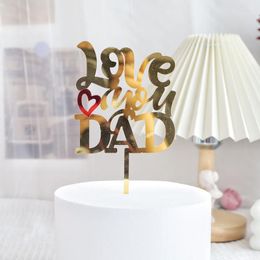 Festive Supplies Happy Birthday Dad Cake Topper Love You Hero For Father's Day Party Decorations