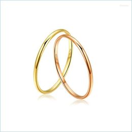 Cluster Rings Cluster Rings Sinya Au750 18K Real Solid Pure Gold Classical Trendy Lover Couple Ring Gift For Girls Women Ladies Mum Dhs9P