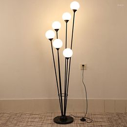 Floor Lamps Modern Minimalist Trapezoid GlassShade Led Lamp Living Room Home Decor Indoor Lighting Standing Light Bedroom Bedside