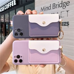 Wallet Leather Mobile Phone Cases Fashion New Design Soft Bags For Iphone 14 13 12 11 pro max 7 8 plus x xr Cover Change Pocket Protector Girls