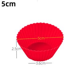 Cupcake Silicone Baking Mold 5cm 7cm 9cm Cake Molds Non-stick Muffin Snacks Gelatin Liner Baking Molds Kitchen Accessories