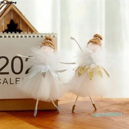 Christmas Decorations Ballet Girl Pendant Plush Angel Charm Cute Doll Decor Gift Tree Home Garland Xmas Year