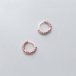 Hoop Earrings WTLTC 925 Sterling Sliver Tiny Beaded For Women Minimal Round Ear Piercing Small Ball Huggies