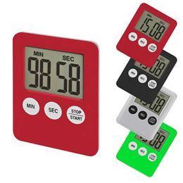 Timer de cozinha digital LED Pl￡stico Cooking Count Up Countdown Clock Magnet Alarm Ferramentas eletr￴nicas de cozimento eletr￴nico 10 cores