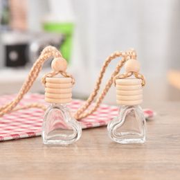 Empty Glass Bottles Fragrance 6ML Essential Oil Air Diffuser Heart Shape