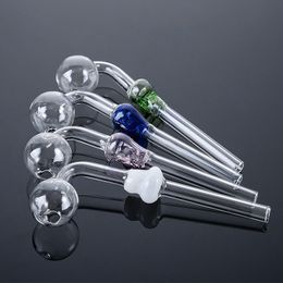 Skull Shape Double Single Ball Pipes Smoking Accessories Pyrex Oil Burner Smoking Pipe For Hookahs Dab Rig Wholesale Colorful Unique Design Spoon