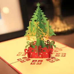 Eco-Friendly Christmas Greeting Cards 3d Handmade Pop Up Gift Card Xmas Party Holiday Invitation RRC320