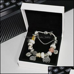 Charm Bracelets Charm Bracelets Jewelry High Quality Glamour Suitable For Pandora Sier Plated Diy Beaded Pendant Bracelet Original B Ot45H