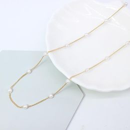 Choker Beads Women's Neck Chain Kpop Pearl Necklace Gold Color Goth Chocker Jewelry On The Pendant 2023 Collar For Girl