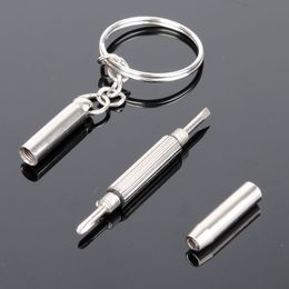 Mini 3 in 1 Keychain Key Ring Screwdriver Mobile Eyeglass Sunglasses Watch Repair Kit Tool Tools DH858