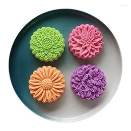 Bakeware Tools Mooncake Mould Mid Autumn Festival Mould DIY Hand Pressure Fondant Decoration Moon Cake A0KF