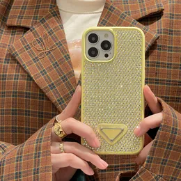 Luxury Bling Glitter Phone Cases For iPhone 14 Pro Max Case Fashion Designer Rhinestone Diamond Women Back Cover i 13 Promax 12 11 Triangle P tr