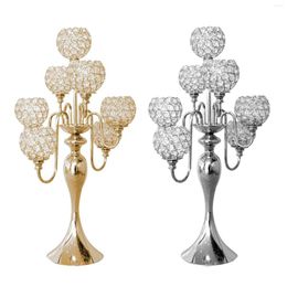 Candle Holders 7-Candle Crystal Candelabra Candlestick Holder Wedding Event Stand