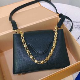 designer bagStyle Genuine Real Leather Handbag Clutch Bag Women Chain Quality Handbags Shopping Clear Crossbody